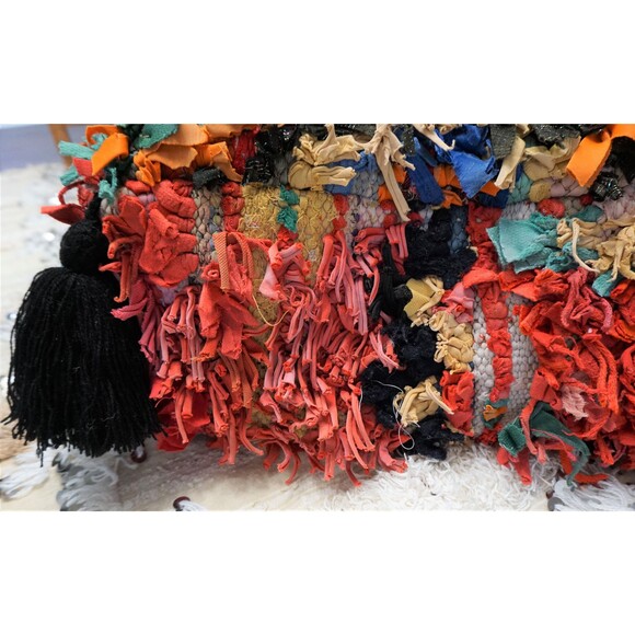 Moroccan Vintage Pouf Floor Pillow Berber Ottoman 03YL00489 - Picture 6 of 10